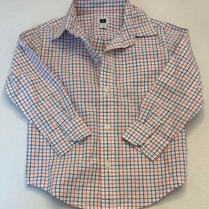 Janie and Jack Red and Blue Checkered Button Down Shirt